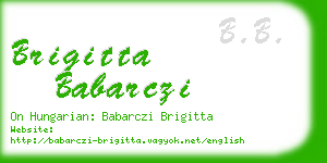 brigitta babarczi business card